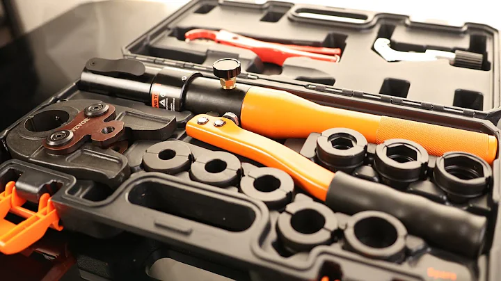 VEVOR Copper Pipe Crimping Tool, Hydraulic Driven Press Tool with 1/2", 3/4", 1" Jaws, Copper Tube