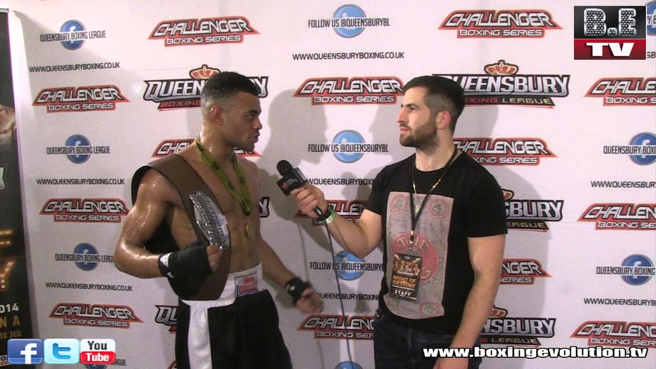 Flave interviews Anthony Ainde after his title defence on the Queensbury boxing league