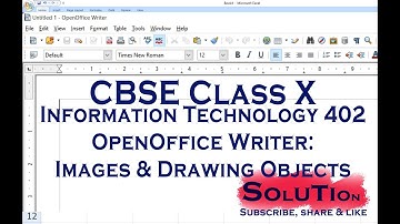Class X IT 402 || OpenOffice Writer: Working With Images & Drawing Objects || CBSE Skill Education