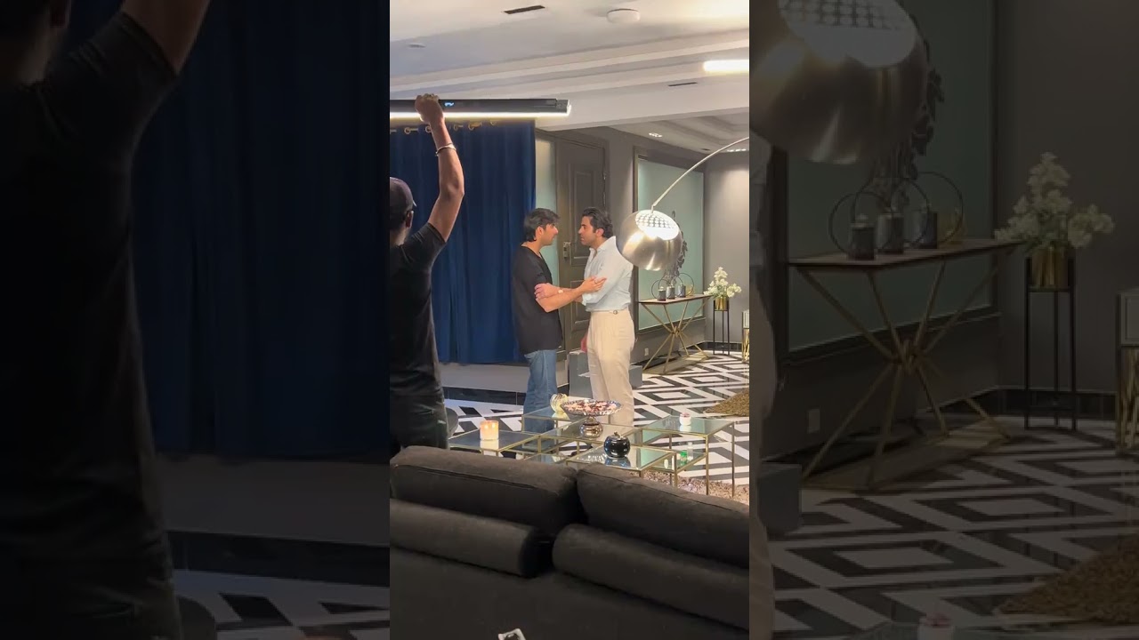 behind the scenes of aye ishq e junoon 🎥#ushnashah #shehriyarmunawar #shujaasad #shortsvideo.