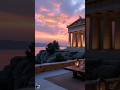 Celestial Twilight by the Ancient Greek Temple ✨🏛️ #Ethereal #AmbientMusic #ASMR #Greece #Shorts