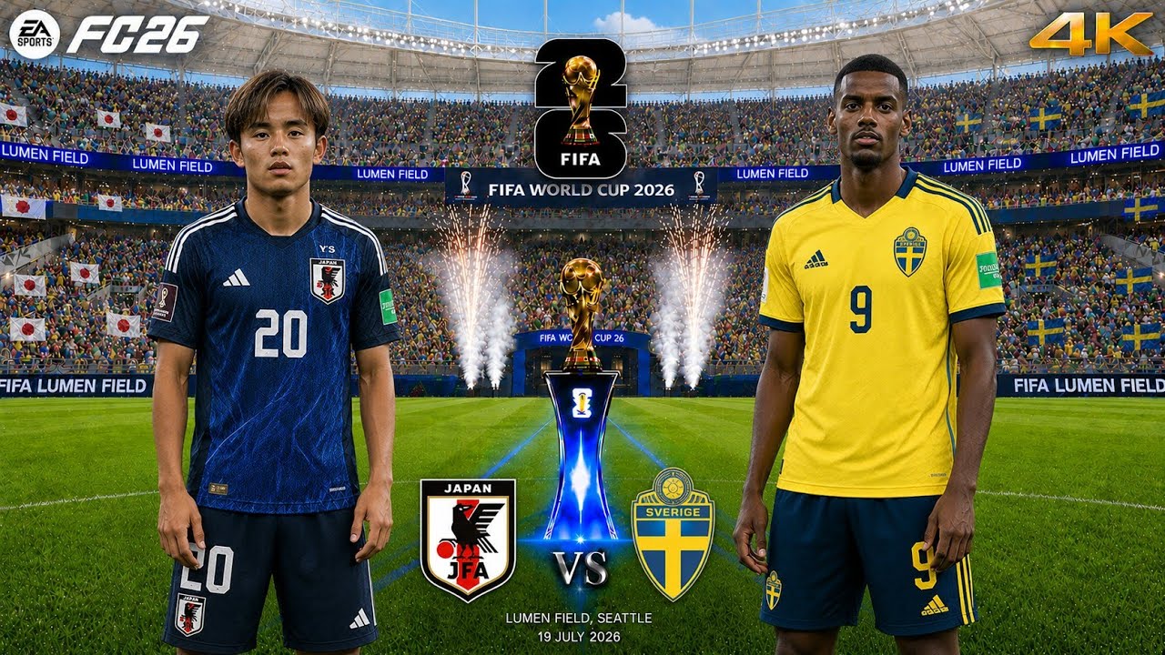 Japan 🇯🇵 vs Sweden 🇸🇪 | FIFA World Cup 2026 Simulation | Full