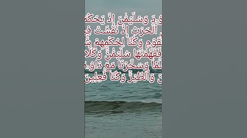 #ففهمناها سليمان الآية 78 و79 من سورة الأنبياء