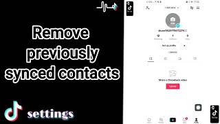 How to remove previously synced conatcts On TikTok