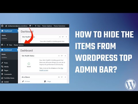 How to hide the items from WordPress top admin bar? #WordPress 79