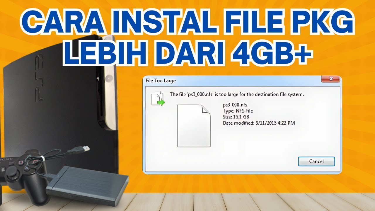 CARA Install File Game PKG Ukuran Lebih dari 4GB+ di PS3 - YouTube