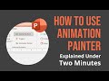 What is Animation Painter? PowerPoint 2016 Tutorial - #PPTQuickTips