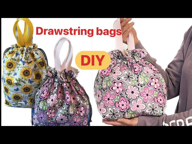 Erica's SUPER EASY DRAWSTRING BAG // Sewing Tutorial! 