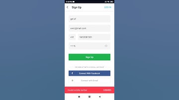 Mobile number invalid issue