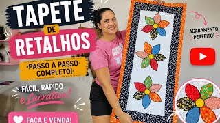 Scrap Fabric Rug with Flowers 🌸 | Complete Step-by-Step Tutorial