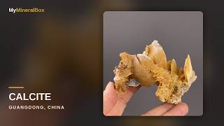 Video preview: Yellow Platy Calcite with Ruffled Edges — Guangdong, China