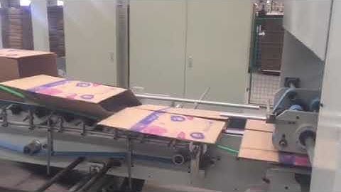 GS2400 AUTOAMTIC FOLDER GLUER AND STITCHING MACHINEWITH  IN LINE PACKING