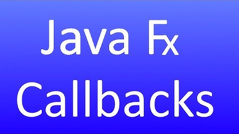 JavaFX [77] - Callbacks (Deutsch)