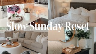 Slow Sunday Reset Routine | Cleaning, Resetting My Home & Cozy Motivation