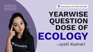 Yearwise Question Dose of Ecology | CSIR 2021| Life Science| Jyoti Kumari | Unacademy Live CSIR