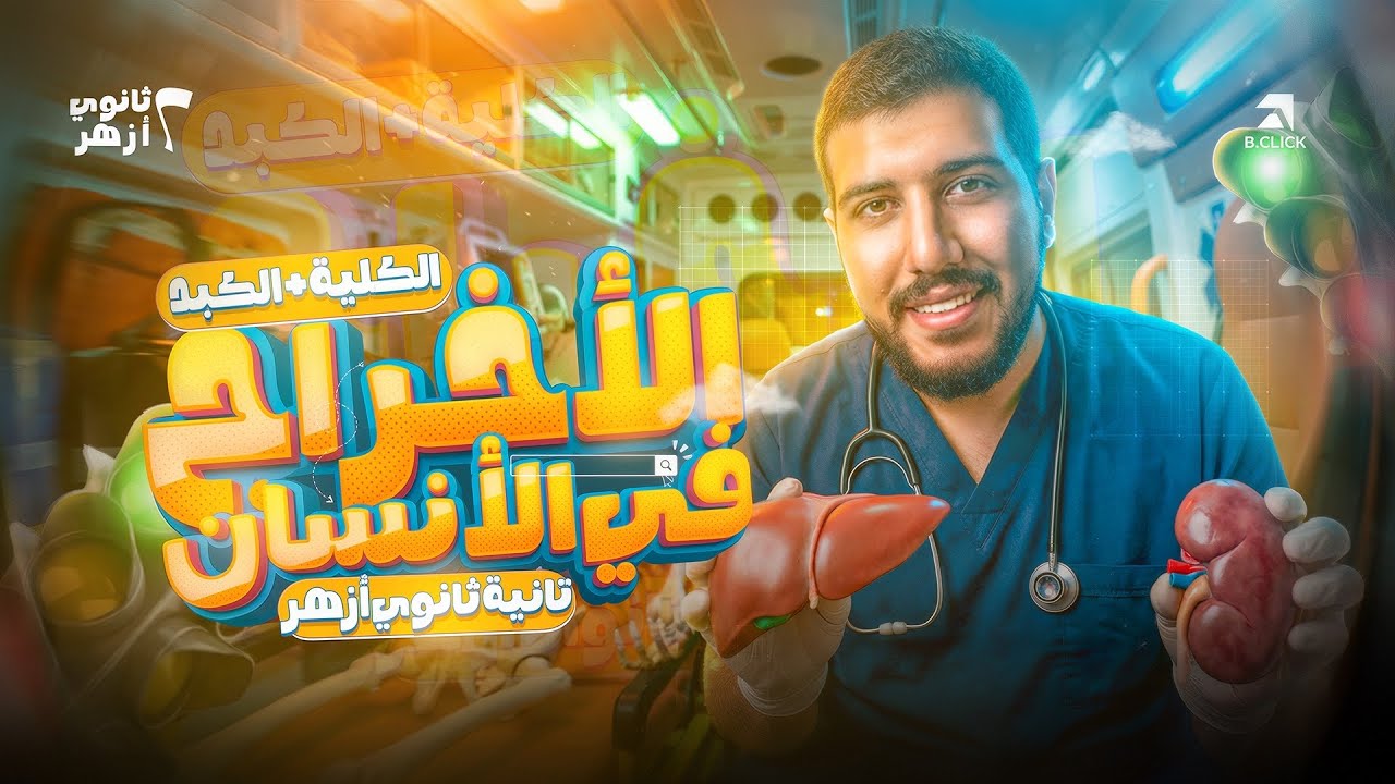 ٢ - شرح الإخراج في الإنسان | الكلية + الكبد | ٢ ثانوي أزهر | الطبيب الأزهري 