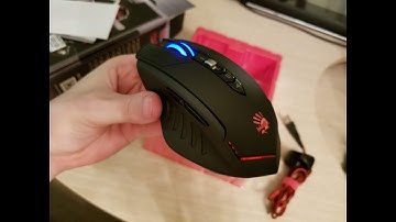 Gaming mouse A4Tech Bloody Warrior RT7 Black USB Unboxing