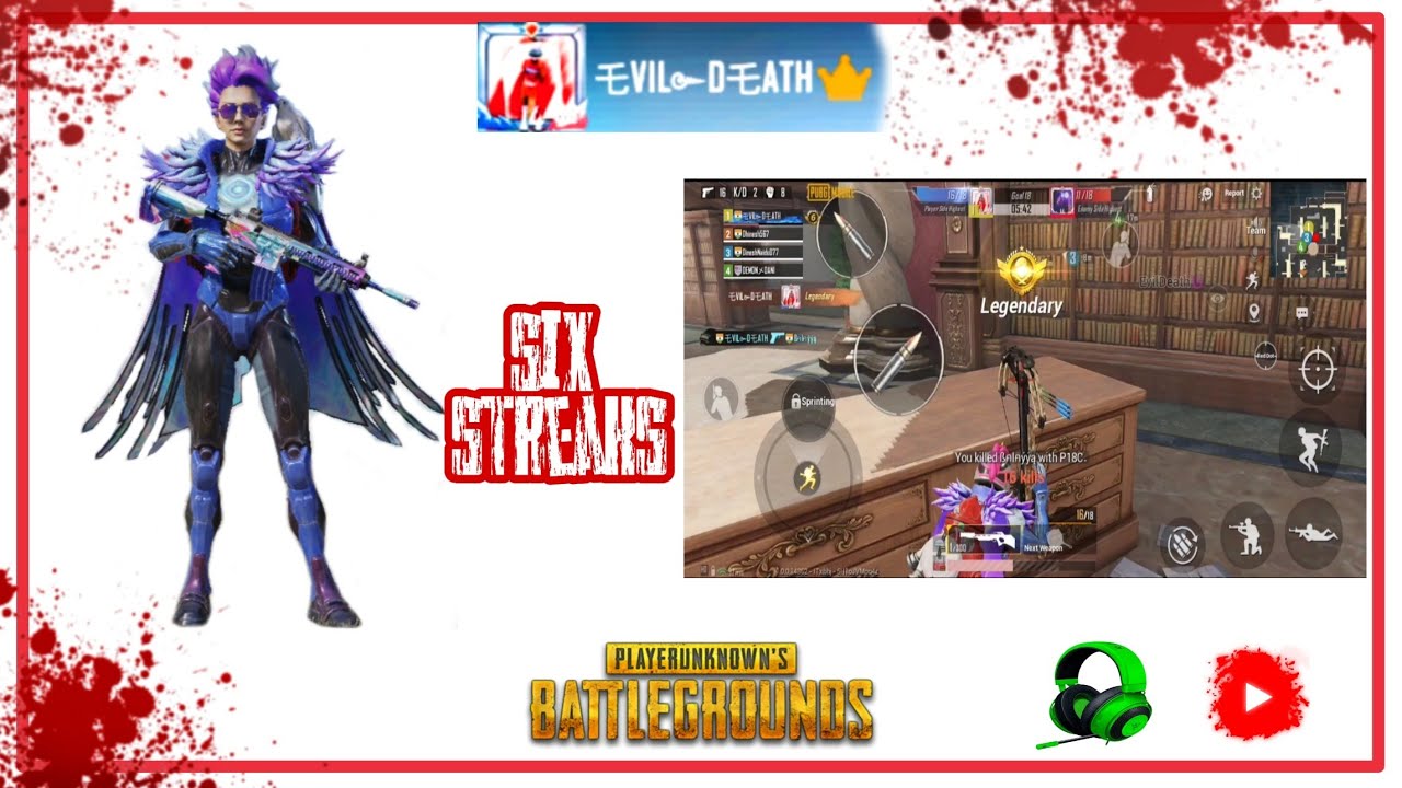 SIX STREAK BY COMPLEX WEAPONS|TDM EPISODE|PUBG GAMEPLAY|EVILDEATH