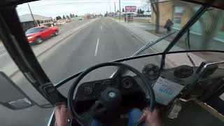 [4K] Driver&#39;s POV -- ex-Calgary Transit 1982 GM New Look #1130 sunset drive