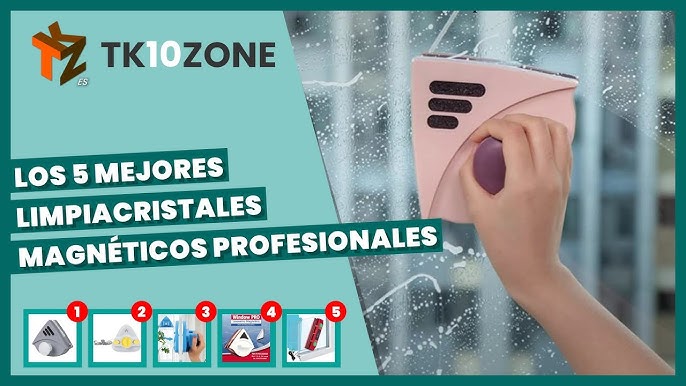 Limpiacristales Magnético Doble Cara. No es fácil caerse. Vidrio de cuerda  de seguridad. Utilice vidrio de 20-30mm. Toallita de vidrio magnética.  Frotando ambos lados, sin dejar rastro en un solo paso