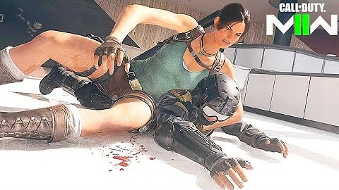 Finishers Moves With New Operator Lara Croft - COD MW2 Finishing Moves