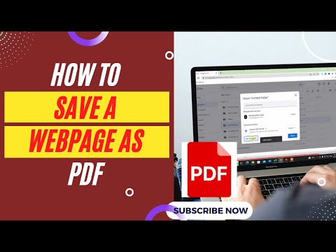 How to Save a Webpage as PDF