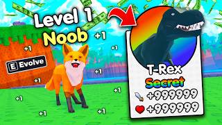 Starting Over as NOOB with OP SECRET in +1 Speed Evolution! (Roblox)