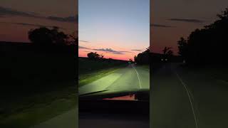 Sunset in Slavonia, Croatia from Mercedes-Benz C-class (S205)