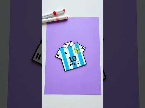 Made this Messi T-shirt using only paper! ⚽ ✨How did do? Let me know in the Comments.❤️