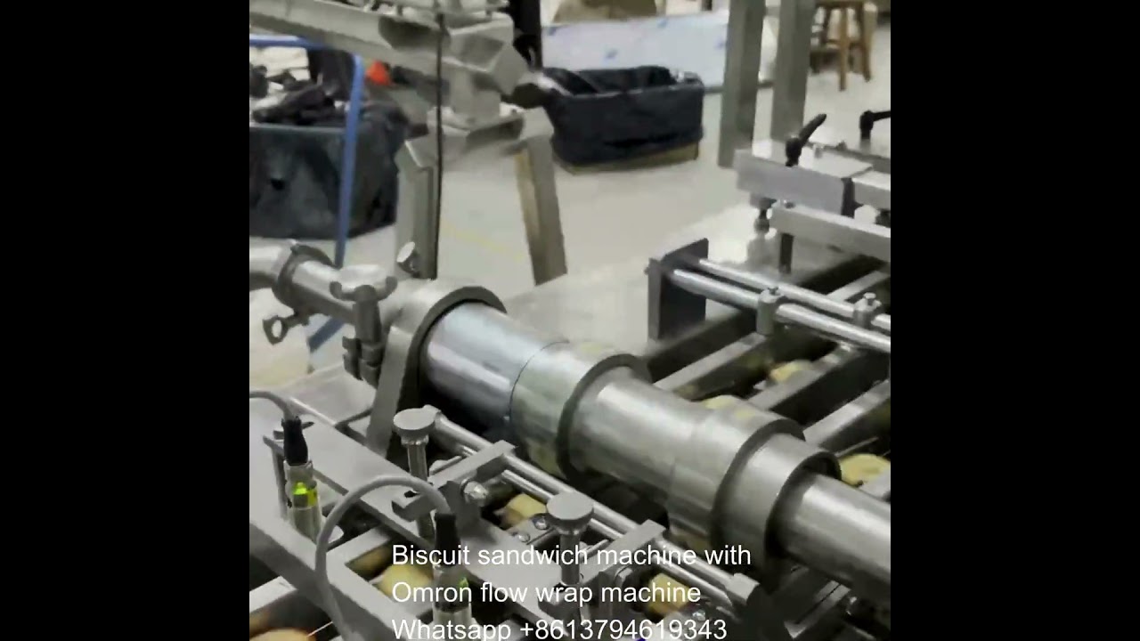 biscuit sandwich machine with omron flow wrap machine