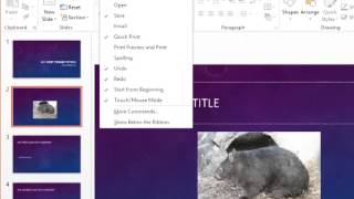 Powerpoint 2013 Tutorial - Quick Access Toolbar