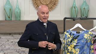 Bob Mackie Water Color Orchid Print Pullover Knit Top On Qvc