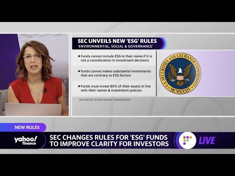 SEC Changes Rules For ESG Funds To Improve Clarity For Investors