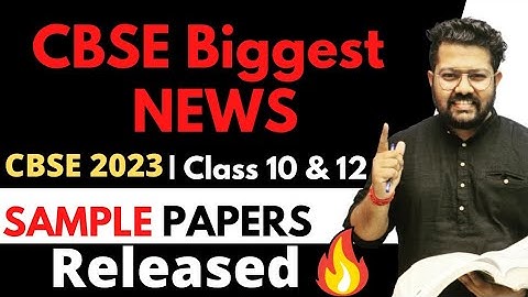 CBSE Sample Paper 2022-23 Released | Class 10 & 12 Sample Paper | Boards 2023