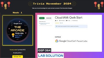 Cloud IAM: Qwik Start Lab Solution || #GSP064 || Arcade Trivia Week 1 || Free Google Swags