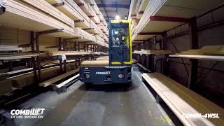 Combilift: COMBi4WSL: 4Wheel Sideloader forklift  ideal for long loads over longer distances