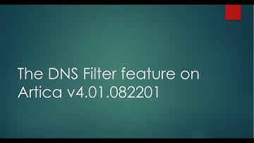 The DNS Filter Feature in Artica v4