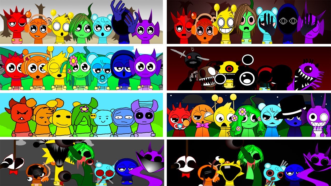 Incredibox - Sprunki but RAINBOW BABIES in ALL Different Mods