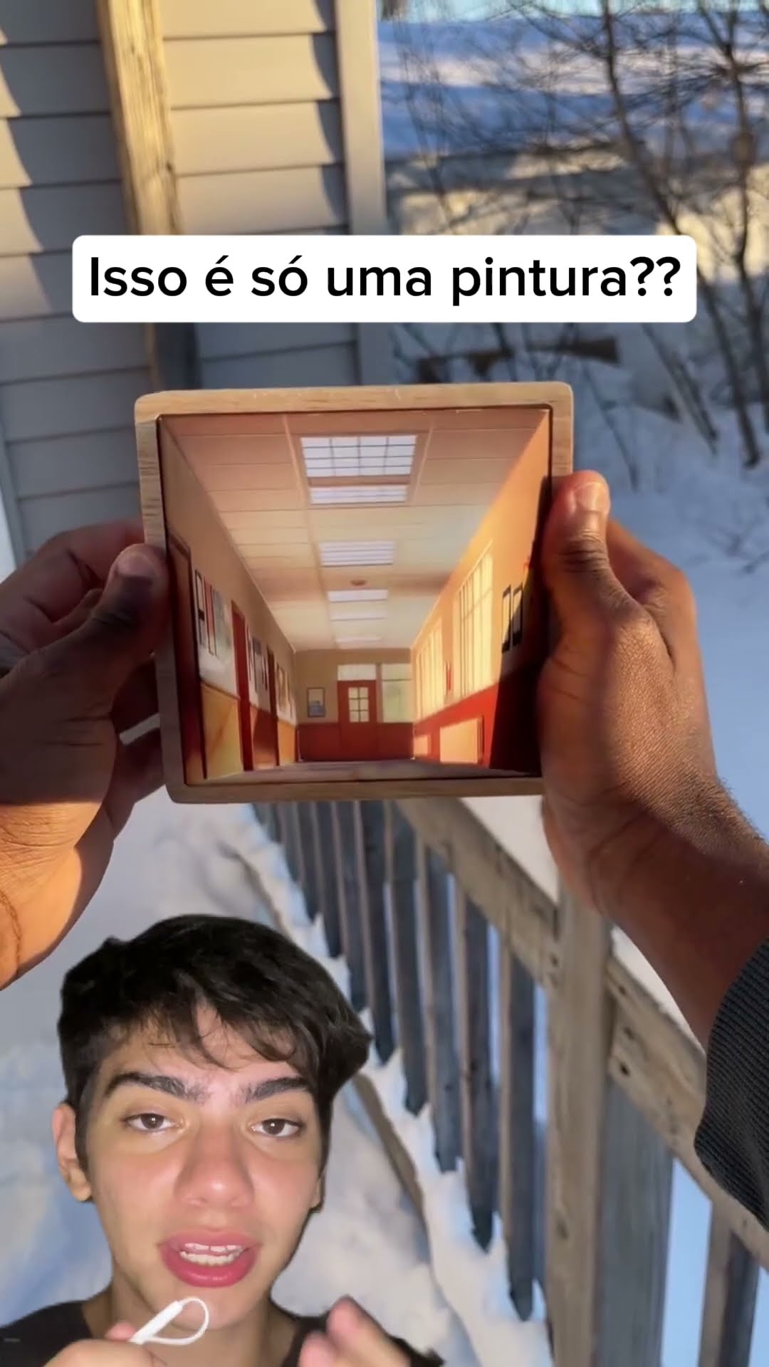 ? Obra de arte 3D que ganha vida! O segredo? Pintura em triângulo com angulação perfeita.