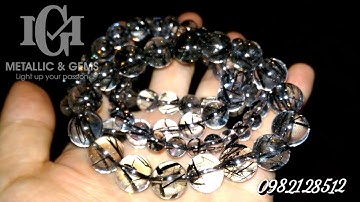 Vòng thạch anh tóc đen cực trong vắt VIP