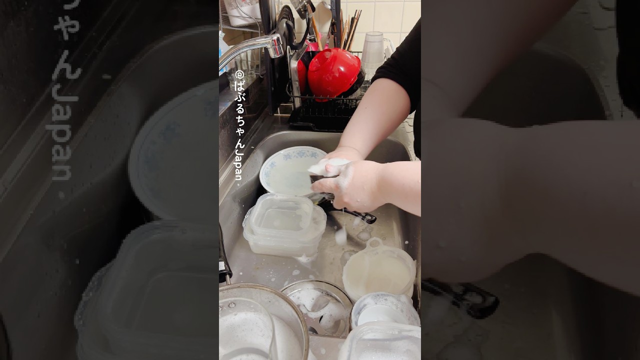 Dishwashing Sounds : Chubby Bubble-chan’s Dish Washing ASMR #12