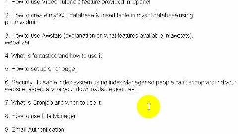 001 Cpanel Video Course Overview of How To Use Cpanel