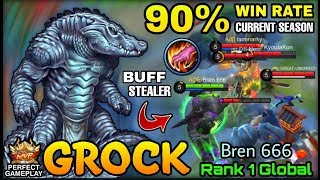 90% Win Rate S15 Grock The Buff Stealer - Top 1 Global Grock Bren 666 - Mobile Legends
