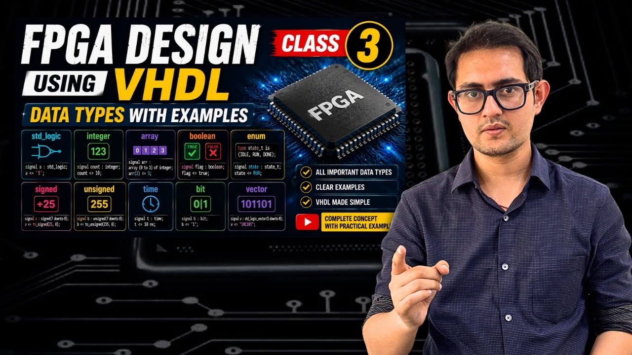 FPGA Design Using VHDL Class 3 : Data Types with examples | std_logic ...