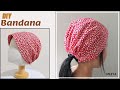 DIY Bandana|쓰기 편한 끈 없는 두건 만들기|strapless|쉬운|easy|Pattern included|반다나|패턴포함|Hair scarf|헤어스카프|머리수건|バンダナ