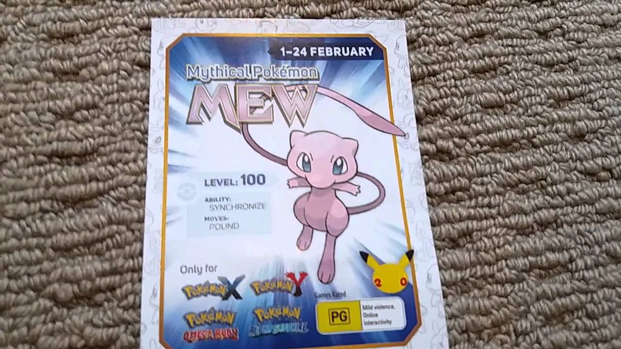 Mew Code Event For Pokemon X Y Omega Ruby And Alpha Sapphire Pokemon Youtube