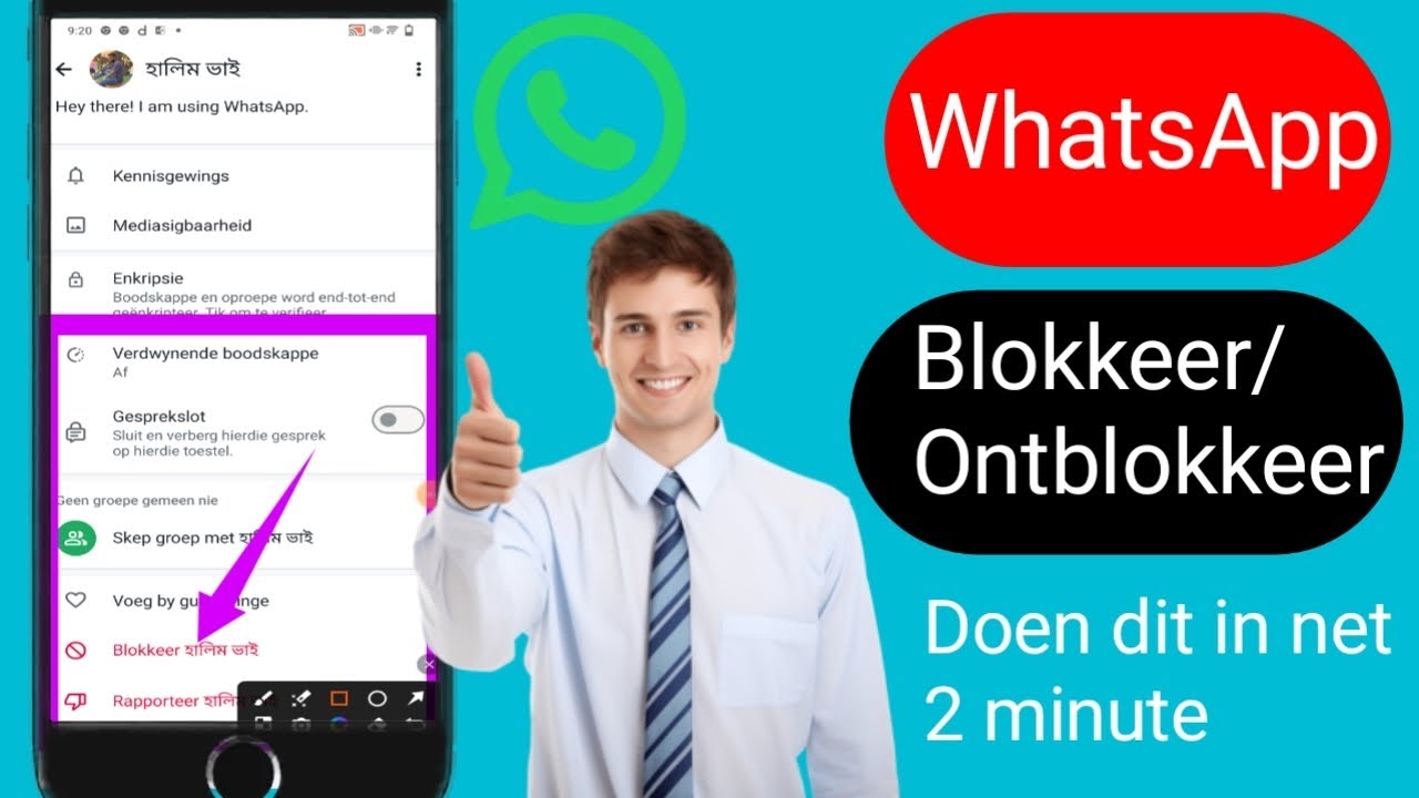 Hoe om Iemand op WhatsApp te Blokkeer of Te Deblokkeer - YouTube