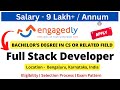 Engagedly Off Campus Drive for 2022/2023 Batch Full Stack Developer | Salary 9 LPA+ #freshersjobs
