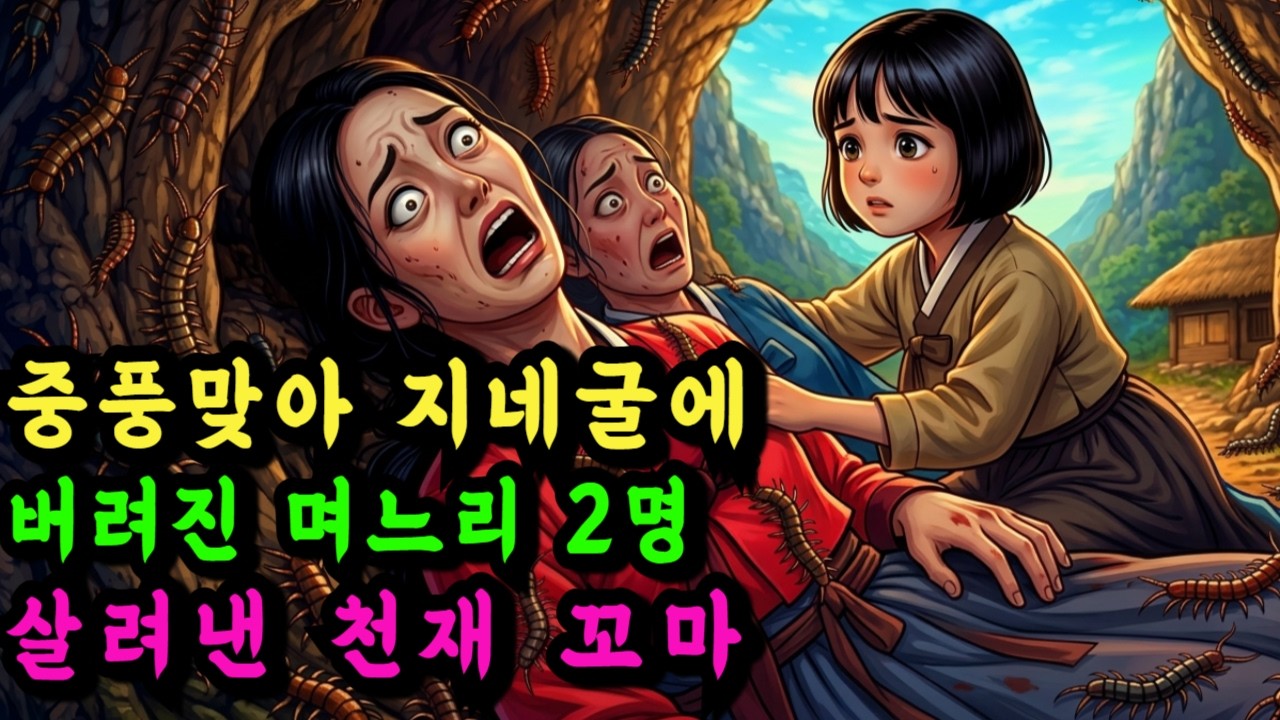 중풍맞아 반신불수되  지네굴 속에 버려진 두 며느리를 구한 천재 꼬마아이  야담 옛날이야기 오디오북 수면동화 전설 민담