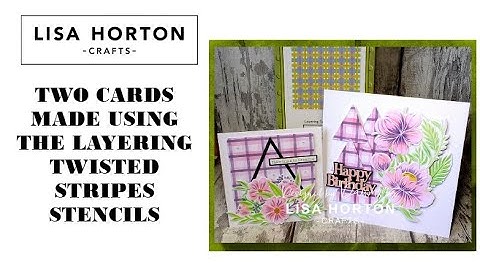 DAWN USES THE TWISTED STRIPES LAYERING STENCILS WITH CLOUD 9 INKS TO MAKE A STUNNING BACKGROUND.